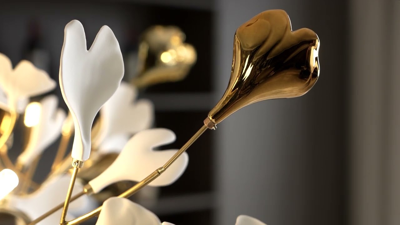 Ginkgo Leaf Chandelier Series — Video Background