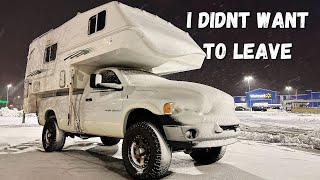 Blizzard In A Truck Camper And Baking Cinnamon Buns At Wal-Mart!