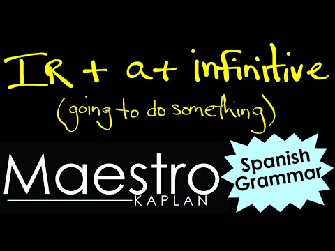 IR + a + infinitive SAYING WHAT YOU ARE GOING TO DO
