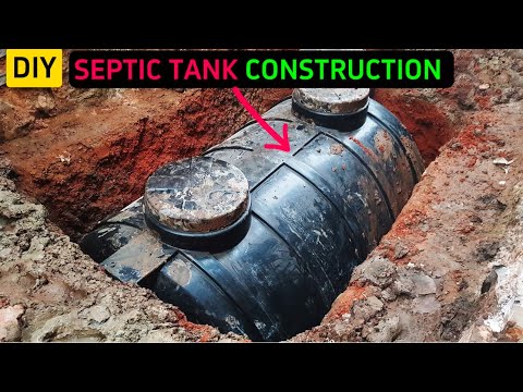 How to Install a Plastic SEPTIC TANK | DIY septic tank construction