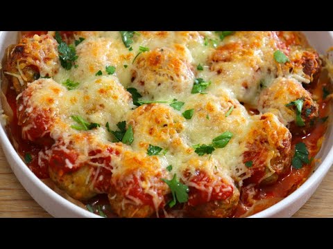 DELICIOUS  Chicken Parmesan Meatballs in the Air Fryer | CHICKEN PARMESAN MEATBALLS