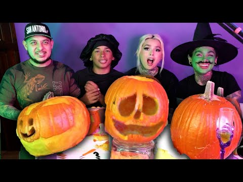 PUMPKIN Carving Contest! w/ Snow, Zhavia, Baby Drew and Yeyo
