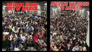Shame on America kicking Haitians out while they seek asylum like Afghans who are welcomed