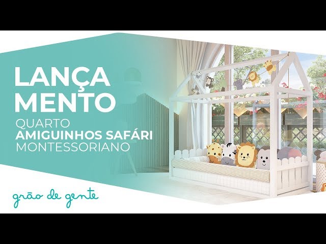 Quarto de Bebê Montessoriano Amiguinhos Safári - Grão de Gente