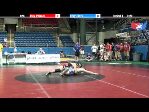 Fargo 2012 126 RR1: Joey Palmer (Washington) vs. Cory Clark (Iowa)