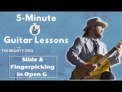 5 MINUTE GUITAR LESSONS | Slide & Finger Picking in Open G