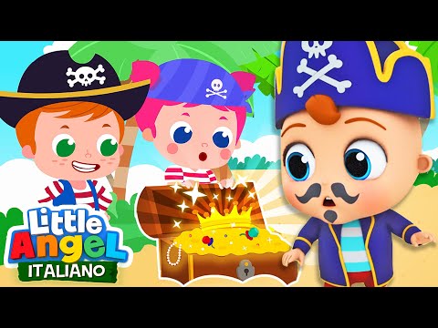 Cerchiamo il Tesoro dei Pirati 🦜🌊 Cartoni Animati con Gianni Piccino - Little Angel Italiano