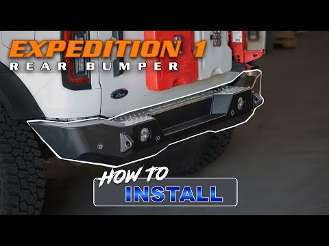 Expedition 1 Trail Series Rear Bumper w/Tire Rack, 21-25 Ford Bronco