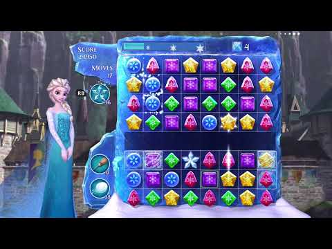 Frozen Free Fall: Snowball Fight Level 45 Walkthrough - No Power Ups