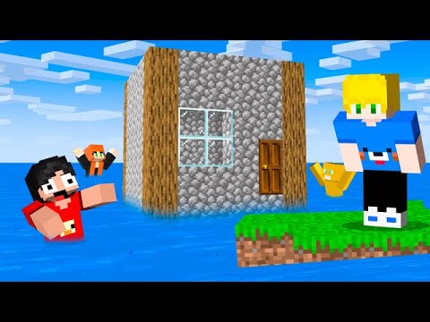 ENCHI o MUNDO dos meus AMIGOS de ÁGUA no Minecraft