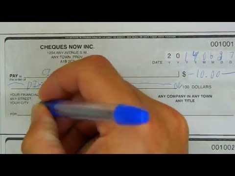 comment remplir un cheque usa