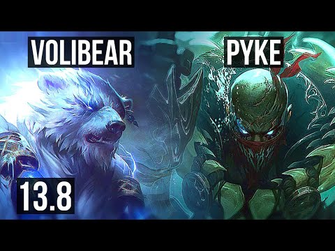 VOLIBEAR & Twitch vs PYKE & Varus (SUP) | 400+ games, 2/3/13 | KR Diamond | 13.8