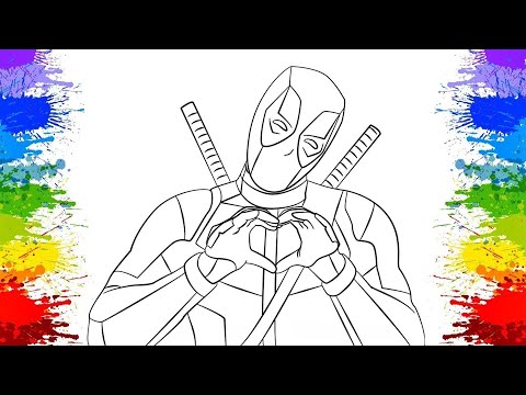 🌟 Deadpool Coloring Page 🌟