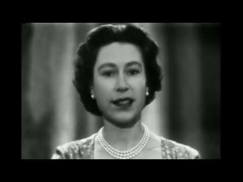 Queen Elizabeth delivers the first televised Christmas speech