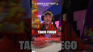 Which is better? Takis vs Flamin' Hot Cheetos...I've never tried these before #shorts