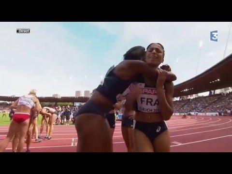 Finish INCREDIBLE France relais 4x400m Women Championnat d'Europe 2014