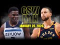Golden State Warriors Vs Minnesota Timberwolves Full Game Highlights January 26 2026 NBA Season