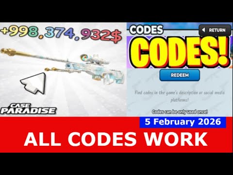 *ALL CODES* Case Paradise ROBLOX | February 5, 2026