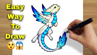How to draw a Dragon | Flying Dragon Drawing lesson _ Trick Art 2023