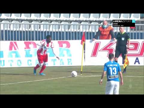 LINGLONG TIRE SUPERLIGA, 20. KOLO: Novi Pazar - Crvena zvezda, gol Rodića / 07.02.2021.