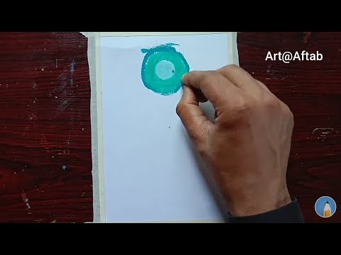 Moonlight waterfall scenery drawing with oil pastel || oil pastel drawing || Art@Aftab