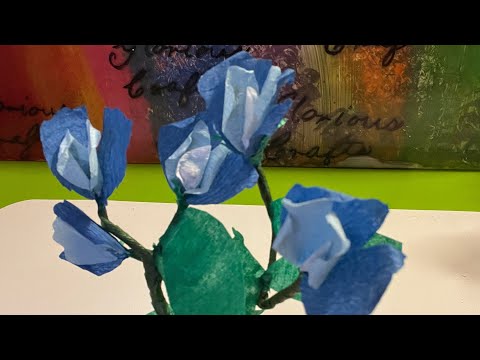HOW TO MAKE SWEETPEA FLOWERS FROM CREPE PAPER
