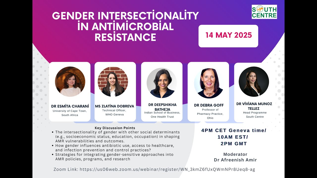 Webinar: Gender Intersectionality in Antimicrobial Resistance