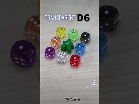D6, 12mm, Transparent Red video