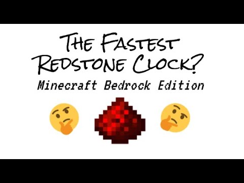 UNBELIEVABLE! Fastest Redstone Clock on Bedrock!!