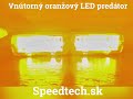 Výstražné svetlo 12V - 16x3W LED oranžový Predátor (210x42x75mm) - Video Youtube