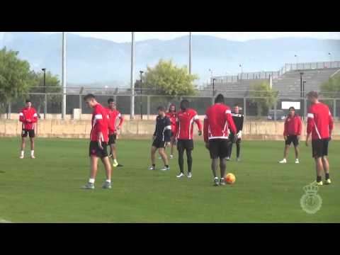 Entreno RCD Mallorca con Brandon y Pereira