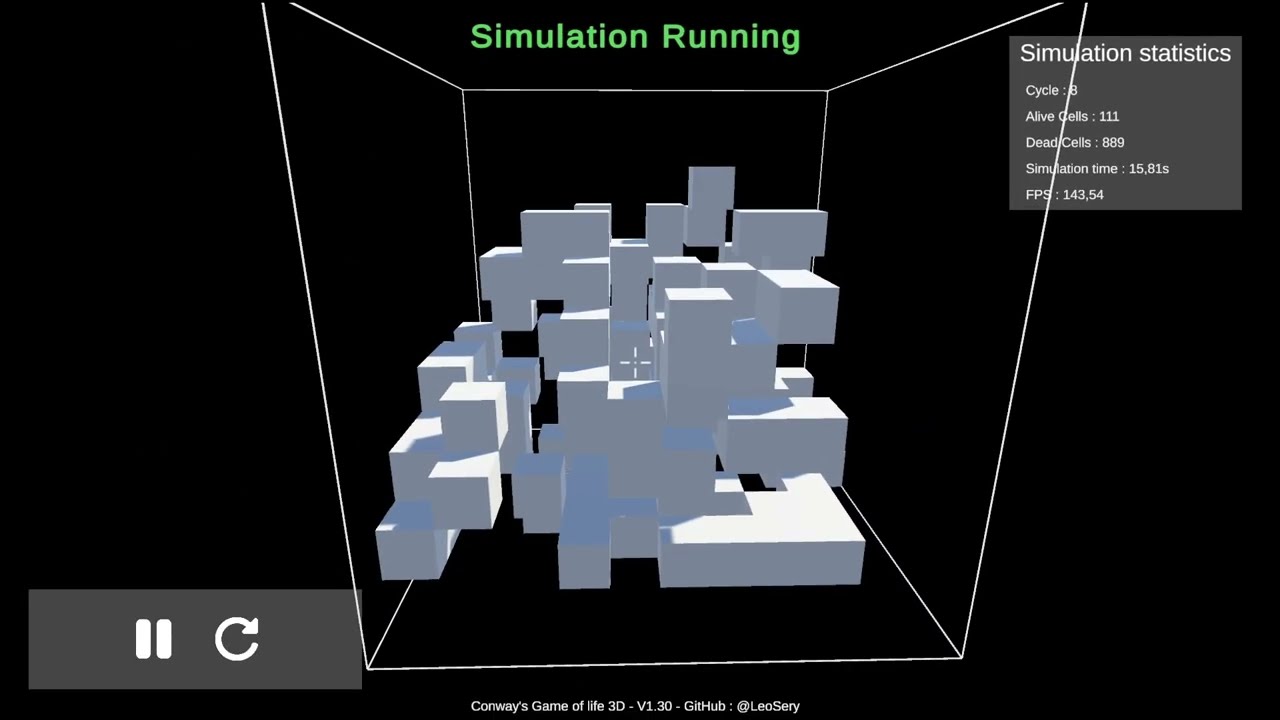 Thumbnail for Game of Life 3D - demo video