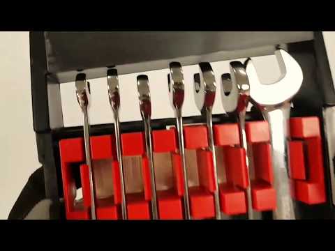 Ключі ріжково-накидні YATO з тріщаткою : CrV, М= 10-19 мм. 72T, набір 7шт. [10/20]