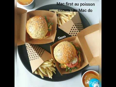 MAC FIRST AU POISSON COMME CHEZ MAC DO (fish burger) PAIN ET SAUCE TARTARE FAIT MAISON