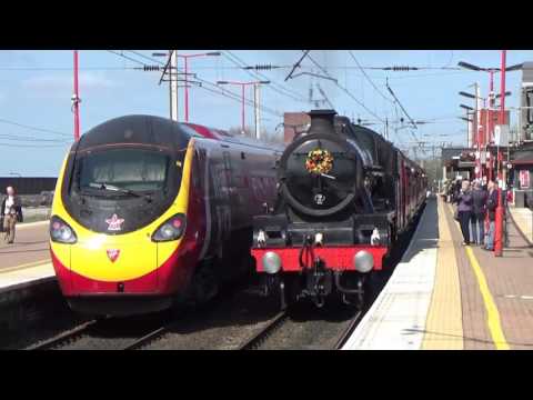 LMS 45690 Leander The Salopian at Wigan Friday 22 04 2016