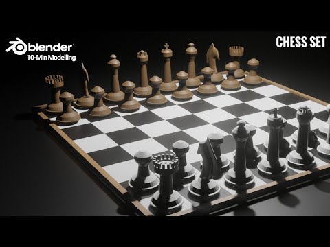 A Chess Set in 10 Minutes - Blender Speed Modelling