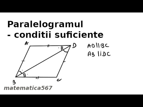 Paralelogramul conditii suficiente
