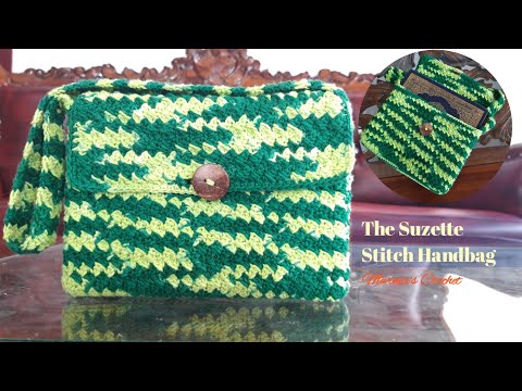 Crochet Handbag | How to Crochet the Suzette Stitches | Tutorial Tas Rajut Motif Suzette |