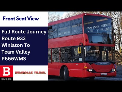 FULL ROUTE JOURNEY | Nexus Bus Route 933 - Winlaton To Team Valley | P666WMS