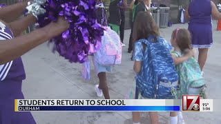 Durham Public Schools students on traditional calendars return to classrooms