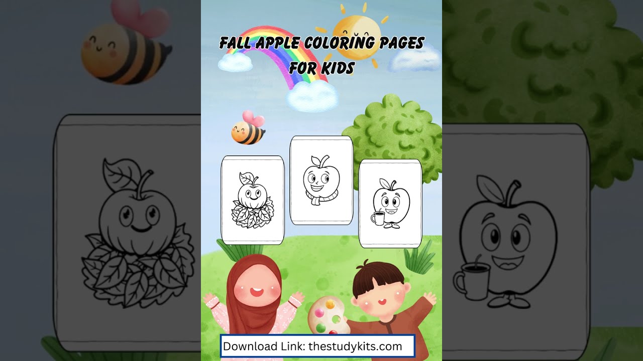 Fall Apple Coloring Pages for Kids – Seasonal Fall Coloring Fun