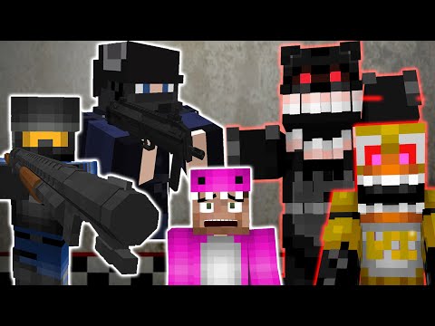 S.W.A.T. team vs FNAF Animatronics - Minecraft Battle