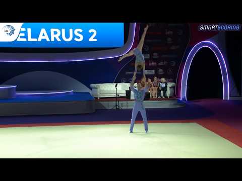Hanna KASYAN & Konstantin EVSTAFEEV (BLR) - 2019 Acro European silver medallists, all-around