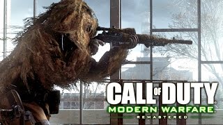 Call of Duty 4 Modern Warfare Remastered: Blackout Sniper Mission Gameplay Veteran