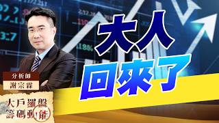 大人回來了｜大戶羅盤籌碼動能 ｜謝宗霖 (圖)