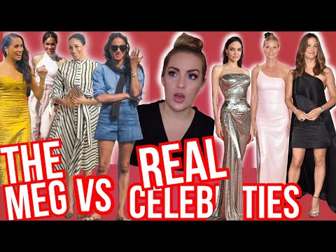 SAME PROBLEM...VERY DIFFERENT APPROACH #meghanmarkle V #celebrity #styling #style #fashion #reaction