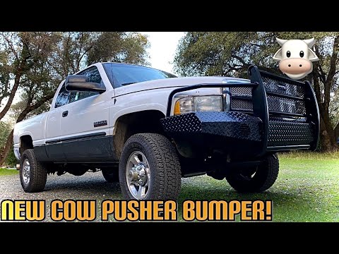 NEW COW PUSHER BUMPER ON THE OL RANCH TRUCK BUILDING IT TO KEEP