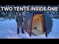 Insulated Tent Inside Insulated Tent Bitter Cold Winter Camping