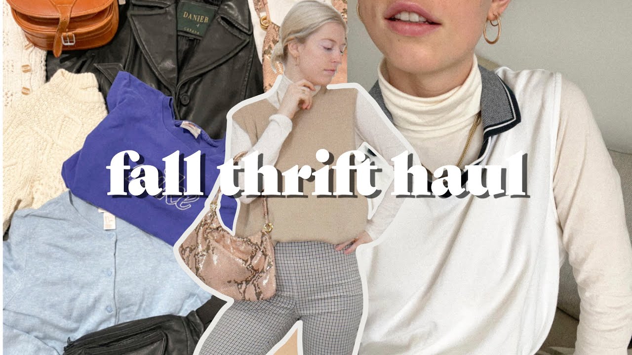 a big fall trendy thrift haul // GUESS what i found...