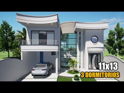 CASA HERMOSA Y MODERNA -11X13- DOS PISOS 3 DORMITORIOS +PISCINA (LUIS ARQ) 2023